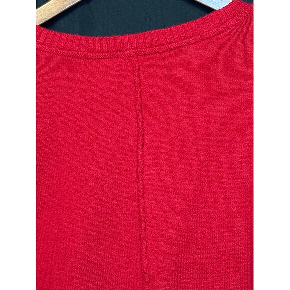J JILL Fall/Winter Red Sweater 3/4 Sleeve w/ Pockets Business Casual Holiday L - Picture 7 of 14